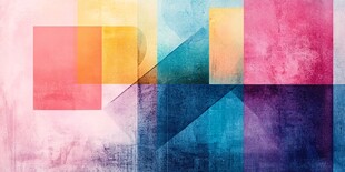 多彩几何抽象艺术背景图