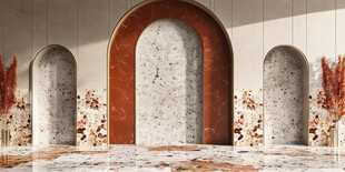 大理石拱门装饰空间场景