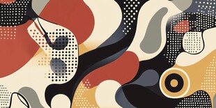 抽象几何图案艺术画作