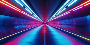 霓虹隧道 未来感光影通道