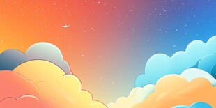 梦幻天空中的绚丽云朵