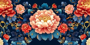 中式繁花锦簇图案设计