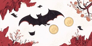 蝙蝠携金币的中式奇幻图景