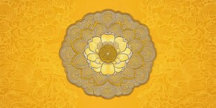 金色莲花图案背景装饰图