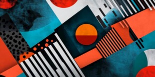 几何抽象图案艺术画面