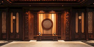 中式古典奢华门厅设计