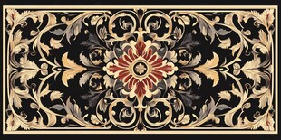 欧式奢华花卉地毯图案