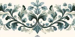 复古欧式花卉纹样装饰图案