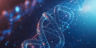 科技感DNA双螺旋结构画面