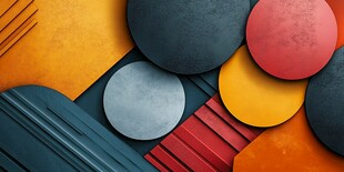 多彩几何图形创意背景图