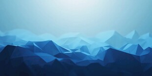 蓝色多边形山峦背景图