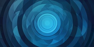 蓝色渐变环形抽象背景图