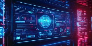 未来感科技操控台展示界面