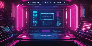 未来感科技操控室场景