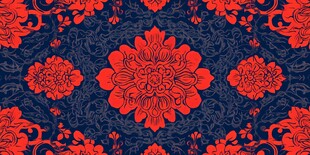 中式传统花卉图案背景