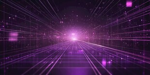 紫色科技光线未来感空间