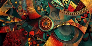 抽象几何艺术图案