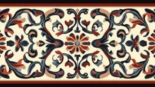 复古花纹中式装饰图案