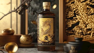 中式龙纹酒瓶的典雅之美