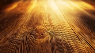 木质地板上的耀眼光芒