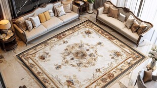 奢华客厅的精美地毯装饰