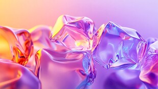 梦幻炫彩的透明晶体