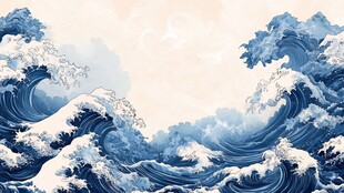 壮丽海浪图