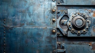 复古金属门锁细节特写