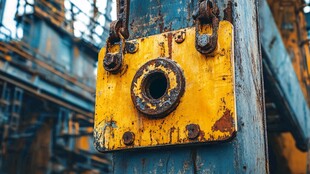 老旧机械部件特写