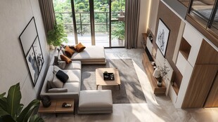 现代简约风温馨客厅设计