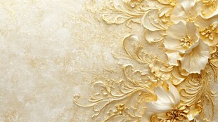 奢华金花纹理装饰背景图