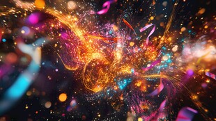 绚丽多彩粒子特效背景图