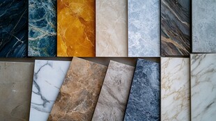 多样大理石板材展示