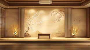 中式雅致茶室静谧空间