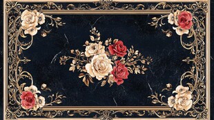 欧式奢华花卉图案地毯