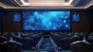 科技风宽敞多媒体会议厅