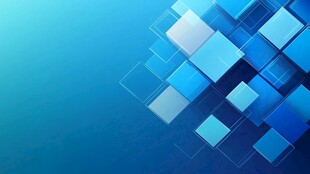 蓝色方块科技风背景图