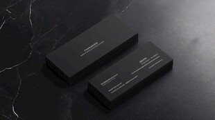 黑色简约商务名片展示