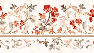 复古花卉花纹装饰图案