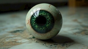 逼真眼球模型特写