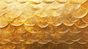 金色鱼鳞纹理背景图案
