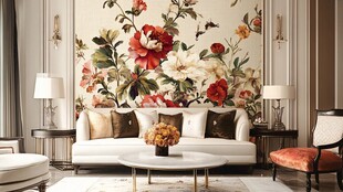 中式繁花客厅优雅装饰