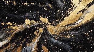 黑金流彩艺术纹理背景图
