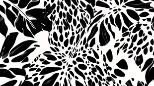 黑白植物图案纹理背景