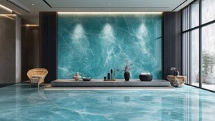 现代奢华大理石客厅空间