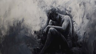 孤独男子的落寞瞬间