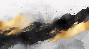 黑金水墨抽象艺术背景图