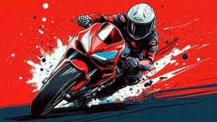 极速摩托骑手激情过弯