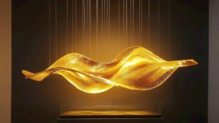 悬浮金波艺术装置