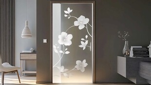 简约花卉玻璃门室内装饰